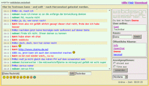Screenshot des Chatfensters