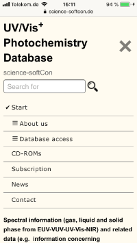 Screenshot von science-softcon.de auf dem iPhone