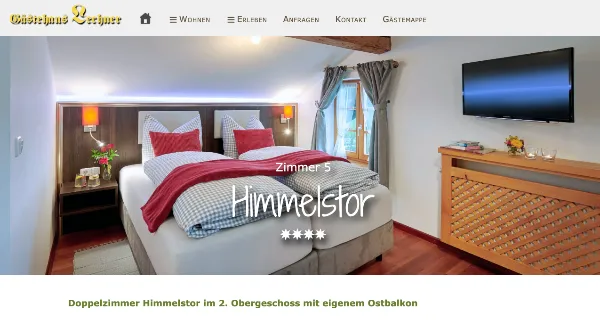 Screenshot von www.zimmer-chiemsee.de - Gästehaus & Pension