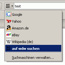 Das Search-plugin f�r Firefox und IE 7