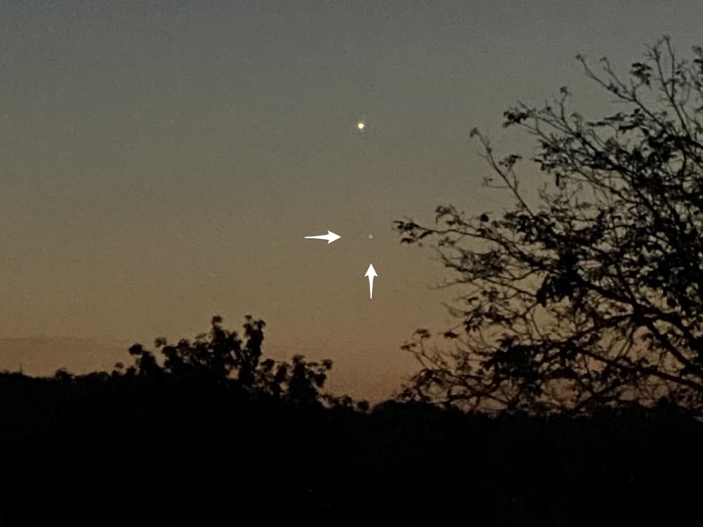 Venus und Merkur, mit den iPhone aufgenommen 