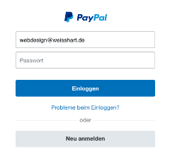 Login-Formular PayPal