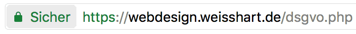 Anzeige von SSL im Browser