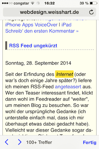 Screenshot iPhone 3